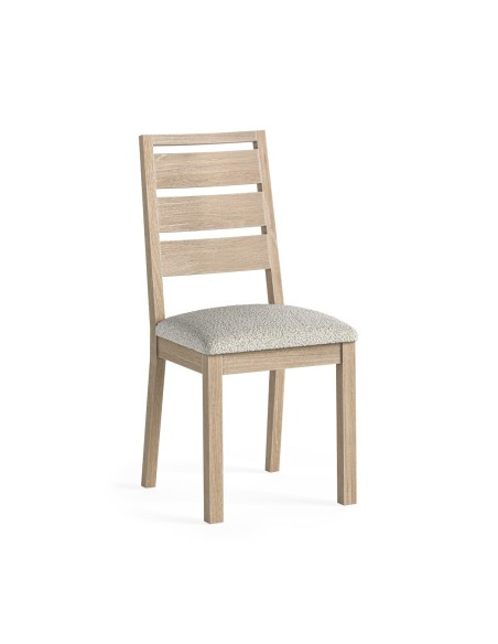 Turnberry Dining Chair  - Oak with White Boucle Seat Pad