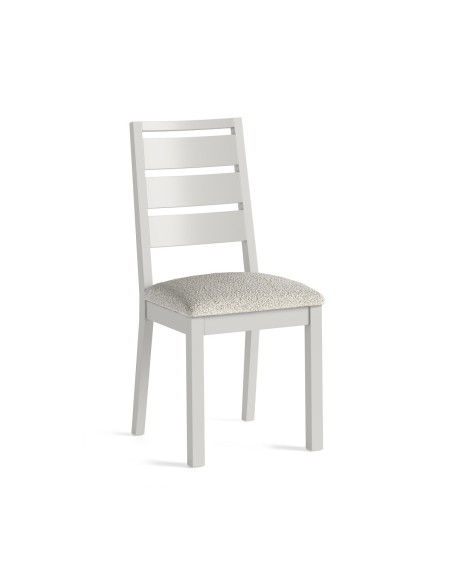 Turnberry Dining Chair - Grey with White Boucle Seat Pad