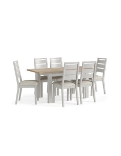 Turnberry Dining Chair - Grey with White Boucle Seat Pad 2