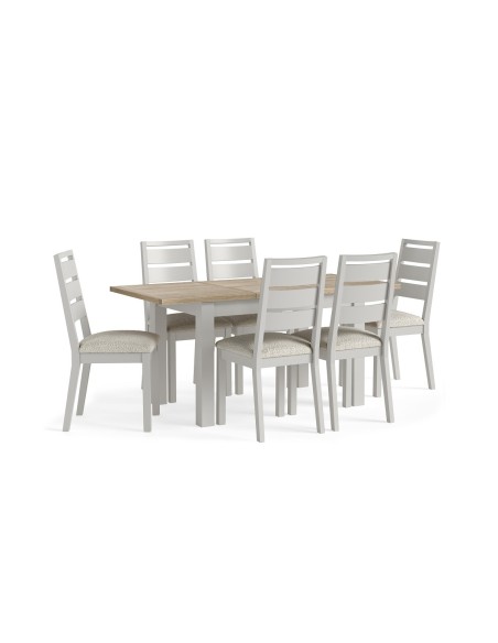 Turnberry Dining Chair - Grey with White Boucle Seat Pad