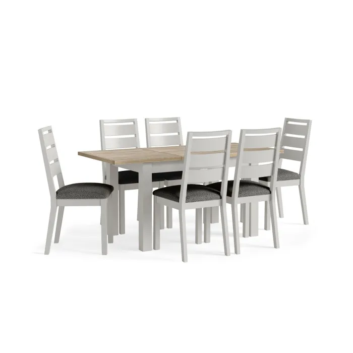 Turnberry Dining Chair - Grey with Grey Boucle Seat Pad