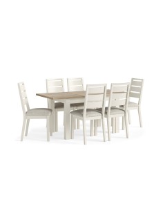 Turnberry Dining Chair  Coconut with White Boucle Seat Pad 2
