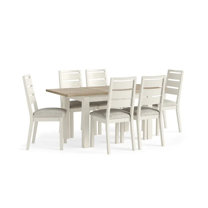 Turnberry Dining Chair  Coconut with White Boucle Seat Pad