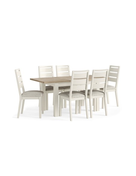 Turnberry Dining Chair  Coconut with White Boucle Seat Pad