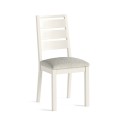 Turnberry Dining Chair  Coconut with White Boucle Seat Pad