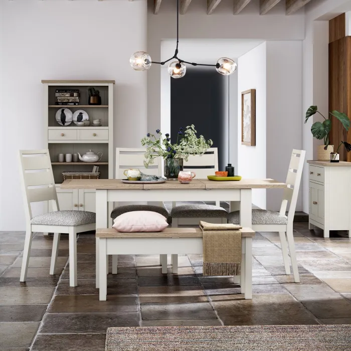 Turnberry Dining Chair  Coconut with White Boucle Seat Pad