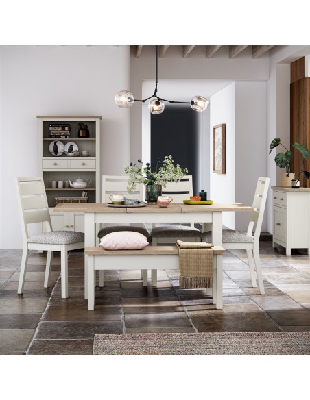 Turnberry Dining Chair  Coconut with White Boucle Seat Pad