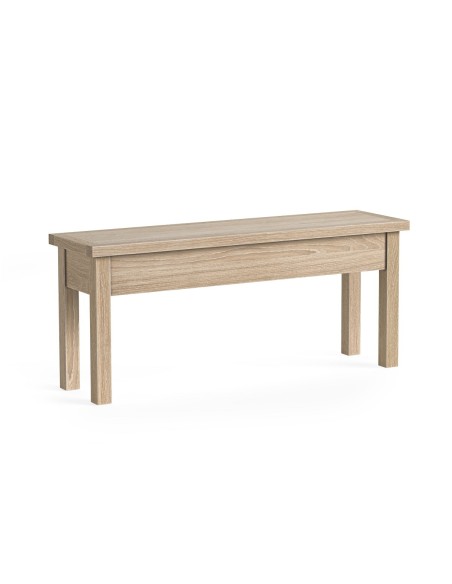 Turnberry Shallow Storage Bench - Oak