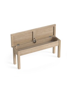 Turnberry Shallow Storage Bench - Oak 2