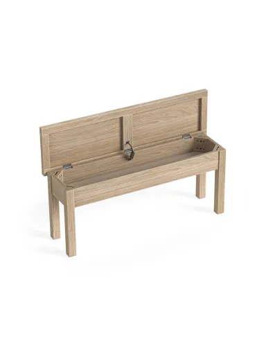 Turnberry Shallow Storage Bench - Oak