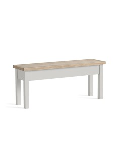 Turnberry Shallow Storage Bench - Grey