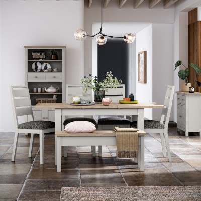 Turnberry Shallow Storage Bench - Grey
