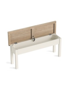 Turnberry Shallow Storage Bench - Coconut 2