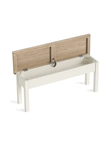 Turnberry Shallow Storage Bench - Coconut