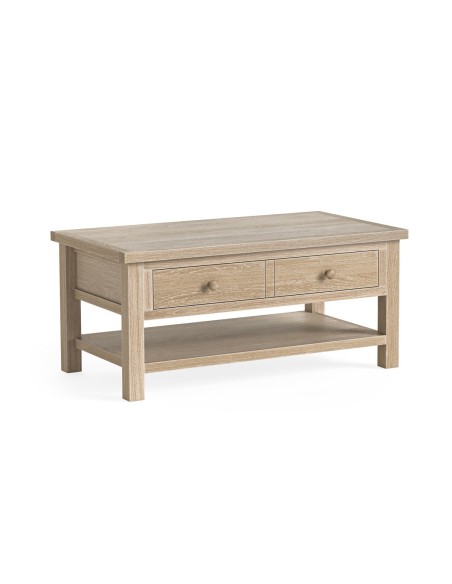 Turnberry Coffee Table With Shelf - Oak
