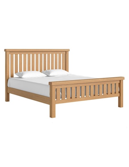 Gia 4ft6 Slatted Bedframe - Oak