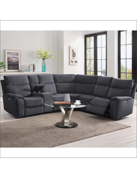 Avenue Power Corner Sofa - Grey