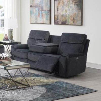 Avenue 3 Seater Electric Recliner Sofa -  Grey