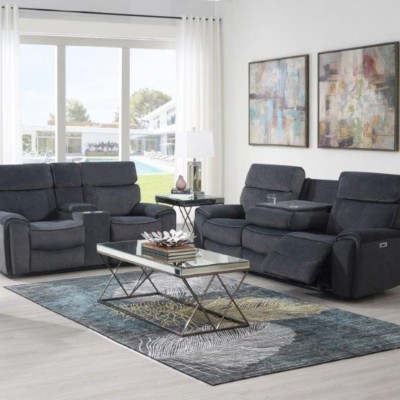 Avenue 3 Seater Electric Recliner Sofa -  Grey