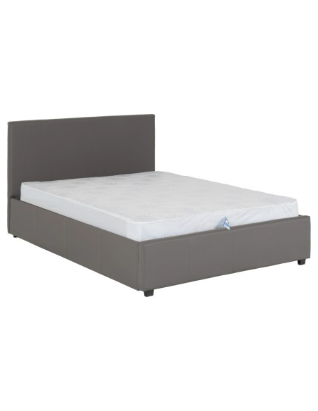 Prado 5ft Plus Storage Bedframe - Grey Faux Leather