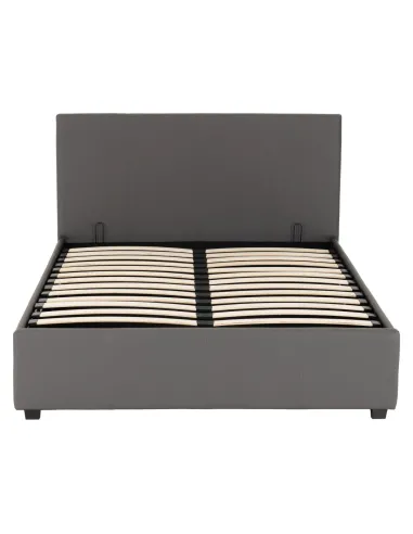 Prado 5ft Plus Storage Bedframe - Grey Faux Leather