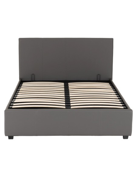 Prado 5ft Plus Storage Bedframe - Grey Faux Leather