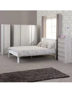 Monaco 4FT Low End Bedframe - White