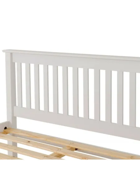 Monaco 4FT Low End Bedframe - White
