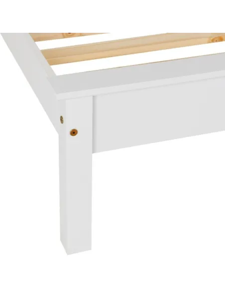 Monaco 4FT Low End Bedframe - White