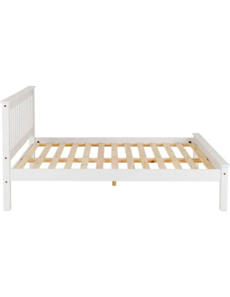 Monaco 4FT Low End Bedframe - White