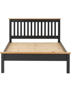 Monaco 5FT Low End Bed - Grey/Oak Effect 2