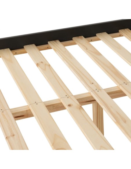 Monaco 4FT6 Low End Bed - Grey/Oak Effect