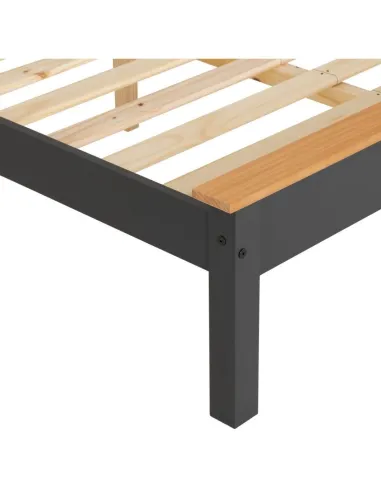 Monaco 4FT6 Low End Bed - Grey/Oak Effect