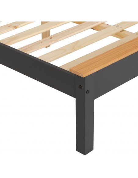 Monaco 4FT6 Low End Bed - Grey/Oak Effect