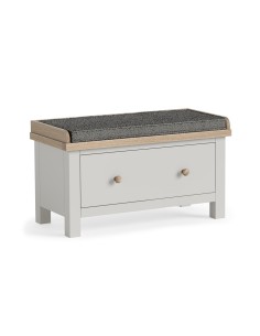 Turnberry Hallway Bench With Drawer - Grey