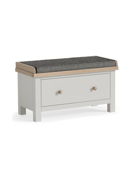 Turnberry Hallway Bench With Drawer - Grey