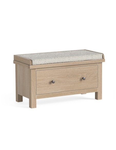Turnberry Hallway Bench With Drawer - Oak