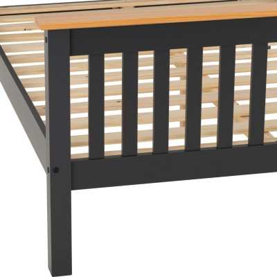 Monaco 5FT High End Bed - Grey/Oak Effect