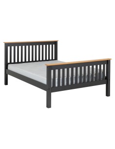 Monaco 4FT6 High End Bed - Grey/Oak Effect 2