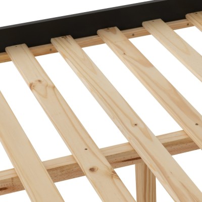 Monaco 4FT6 High End Bed - Grey/Oak Effect