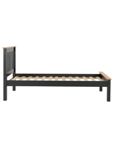 Monaco 3FT Low End Bed - Grey/Oak Effect