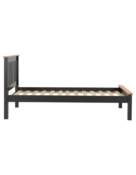 Monaco 3FT Low End Bed - Grey/Oak Effect