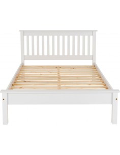 Monaco 5FT Low End Bed - White 2