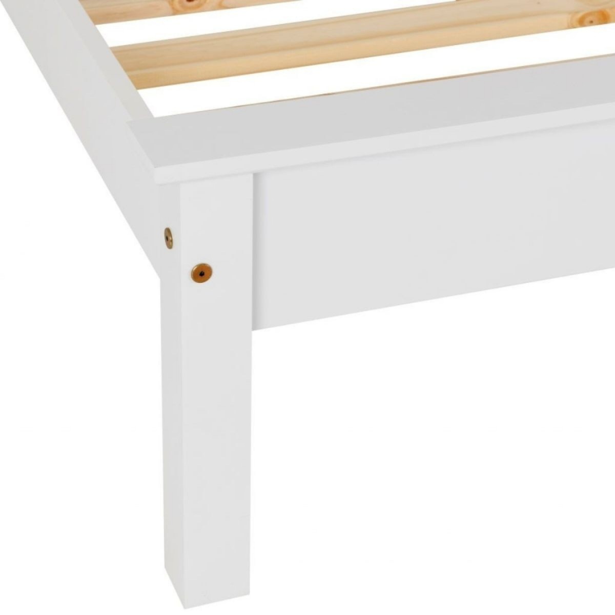 Monaco 5FT Low End Bed - White