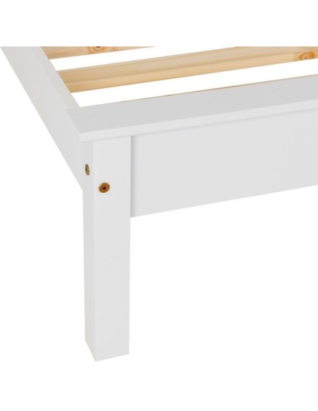 Monaco 5FT Low End Bed - White