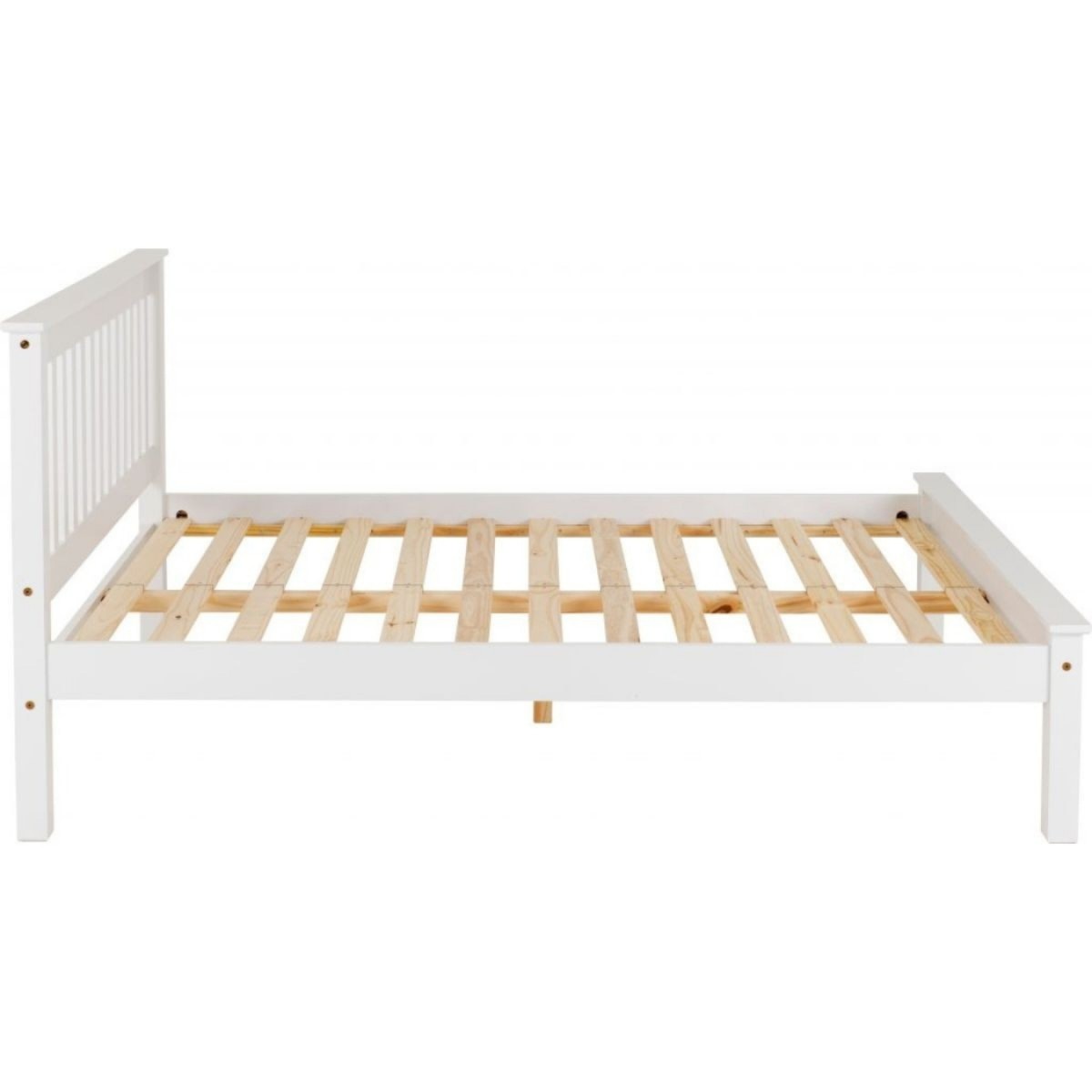 Monaco 5FT Low End Bed - White