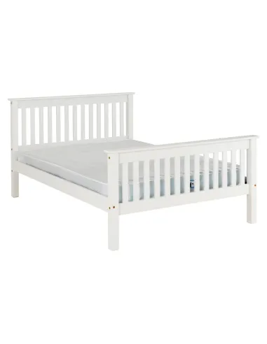 Monaco 5FT High End Bed - White
