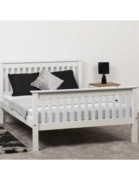 Monaco 5FT High End Bed - White
