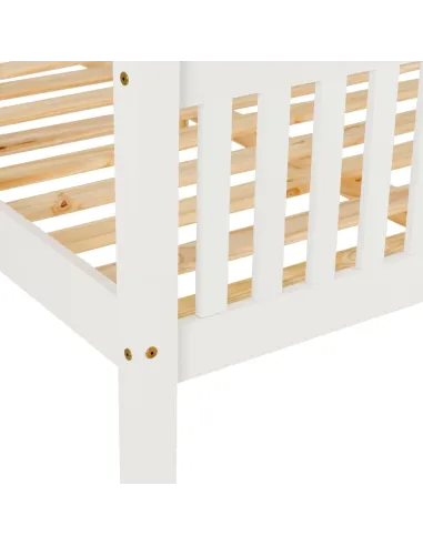 Monaco 5FT High End Bed - White