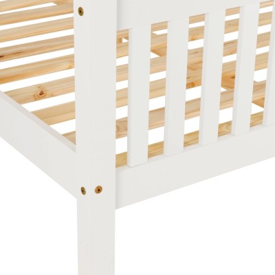 Monaco 4FT High End Bed - White